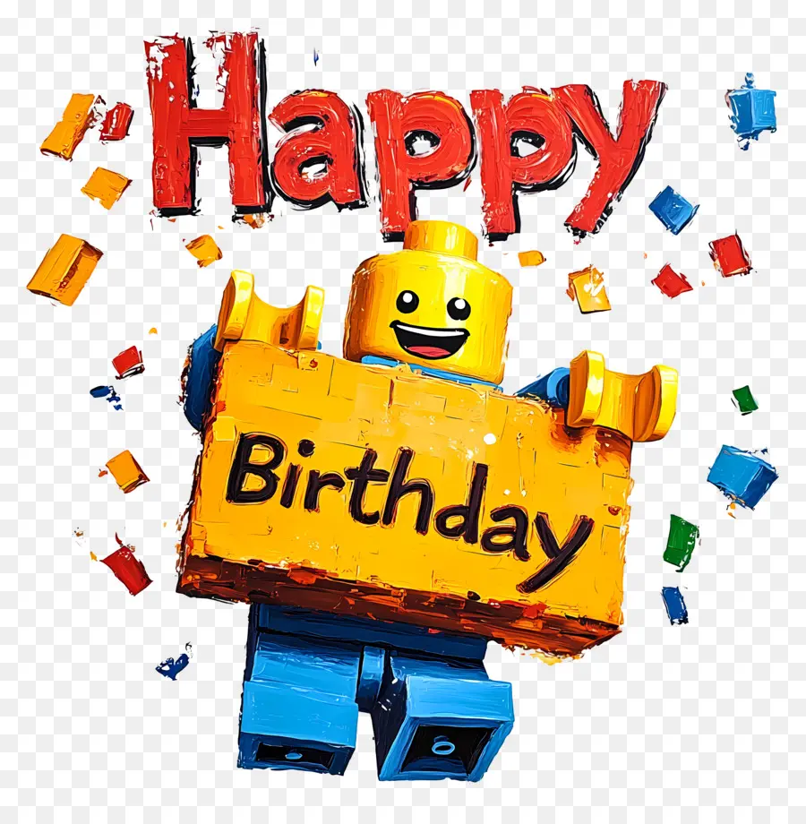 Selamat Ulang Tahun，Sosok Lego Dengan Tanda Selamat Ulang Tahun PNG