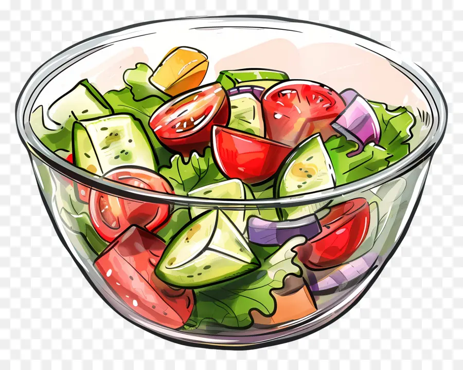 Semangkuk Salad，Salad PNG