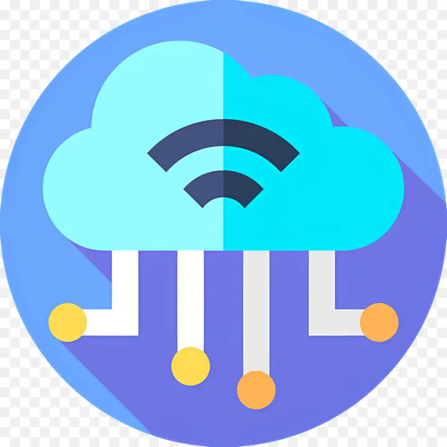 Komputasi Awan，Awan Dengan Wifi PNG