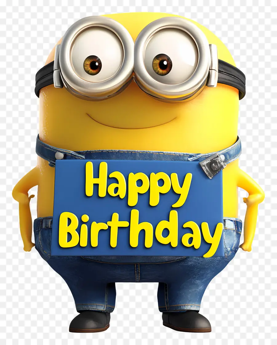 Selamat Ulang Tahun，Minion Dengan Tanda Selamat Ulang Tahun PNG