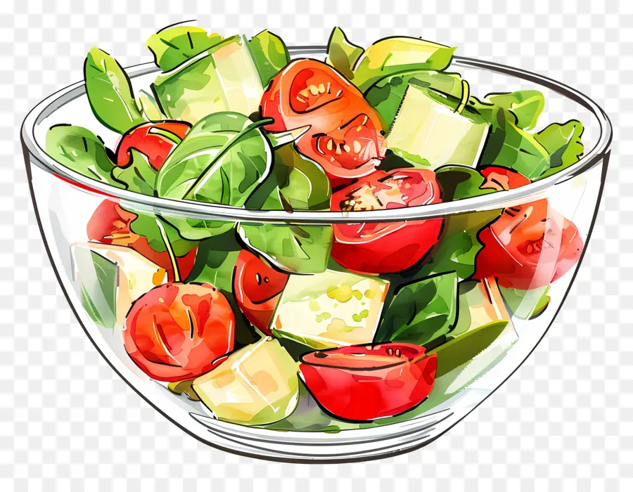 Semangkuk Salad，Salad PNG