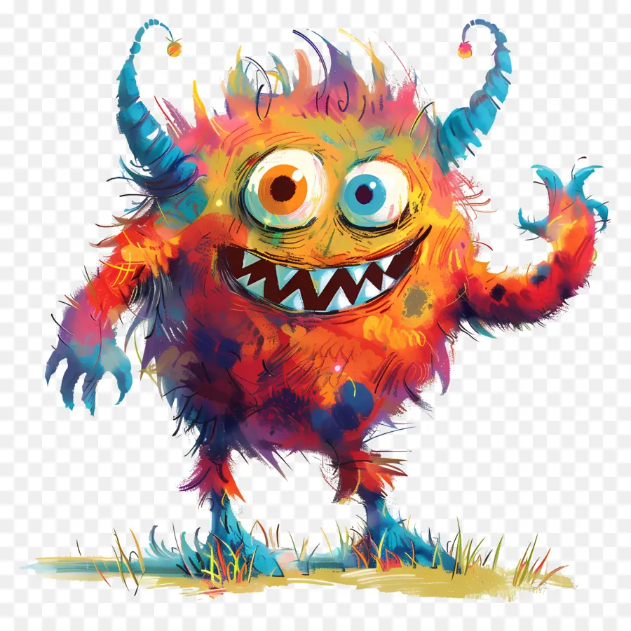 Monster Konyol，Monster Berwarna Warni PNG