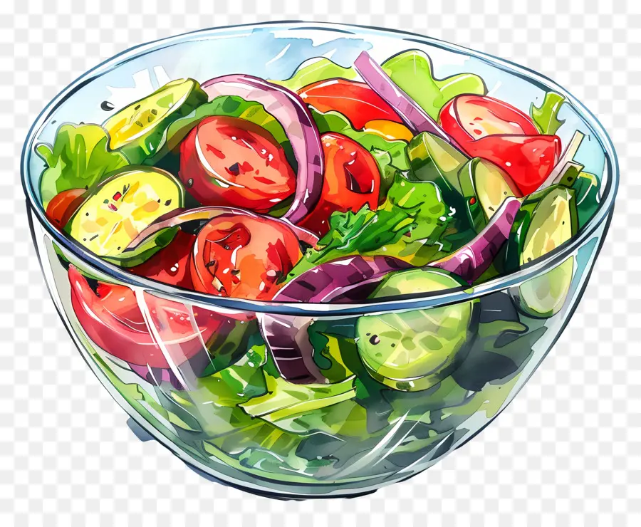 Semangkuk Salad，Salad PNG