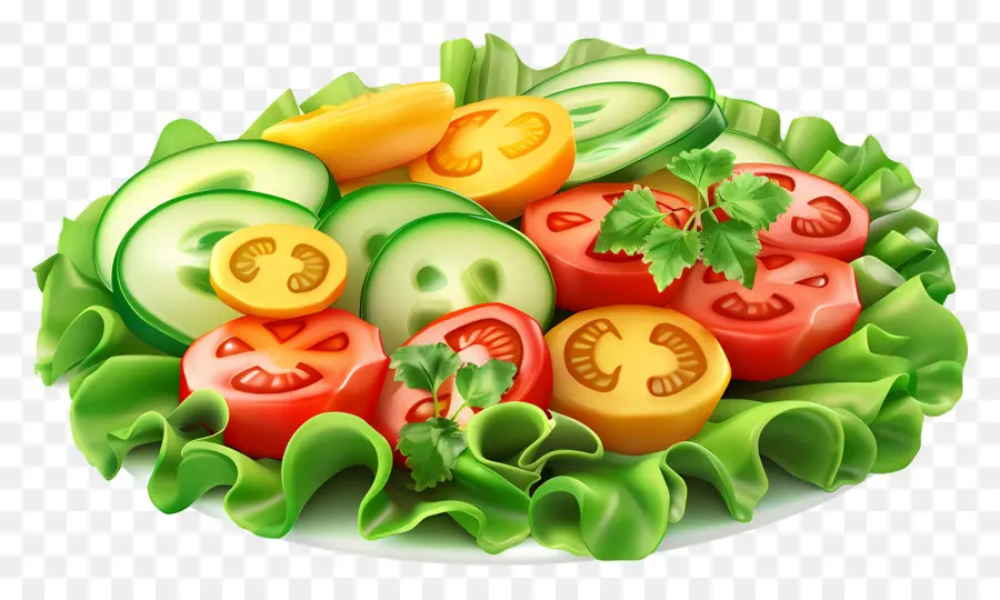 Salad Sayuran，Piring Salad PNG