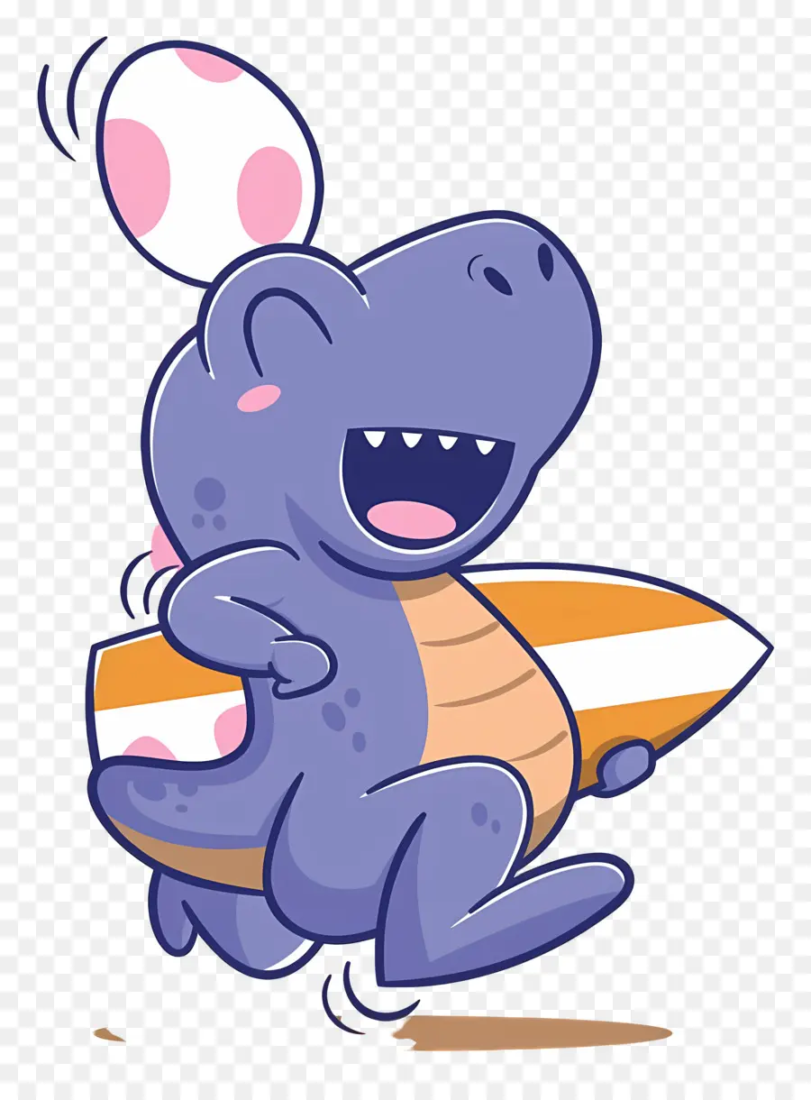 Dinosaurus Kartun，Dinosaurus Ungu PNG