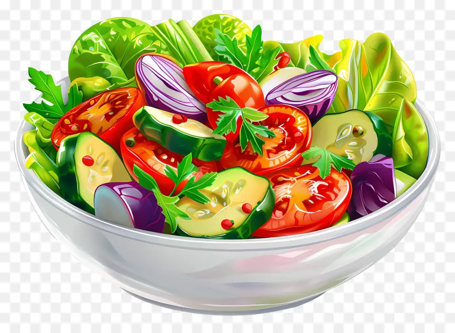 Salad Sayuran，Salad Berwarna Warni PNG