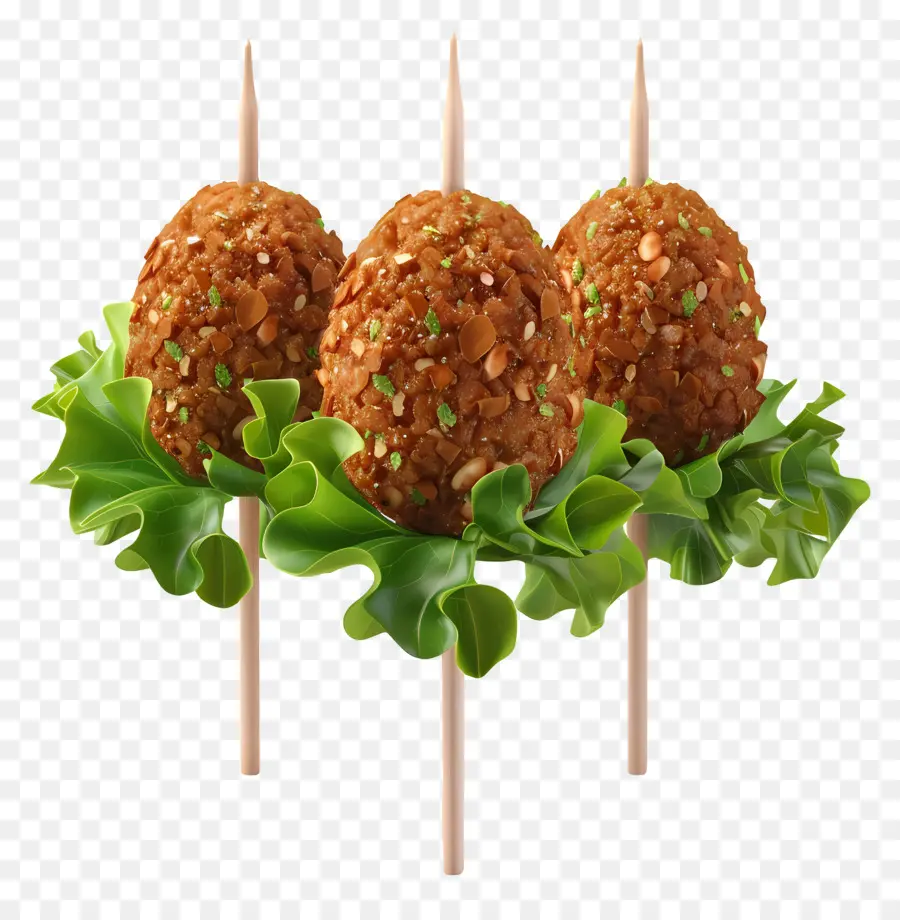 Falafel，Bakso Yang Ditusuk PNG