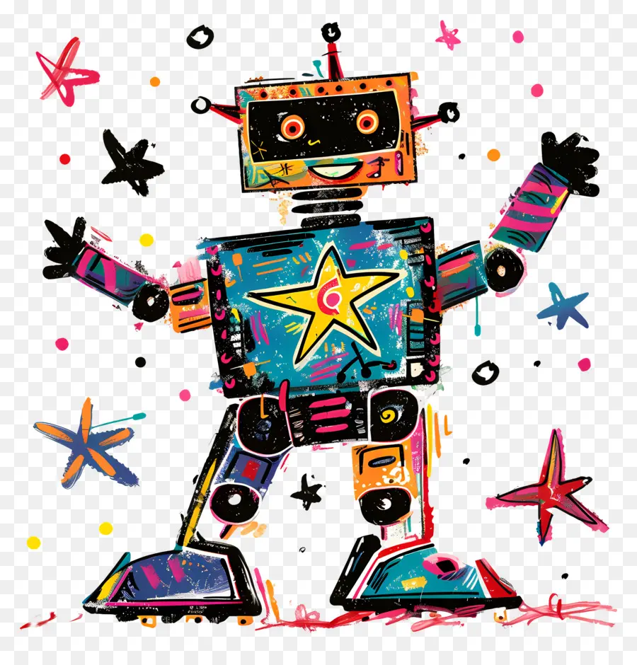 Robot，Berwarna Warni PNG