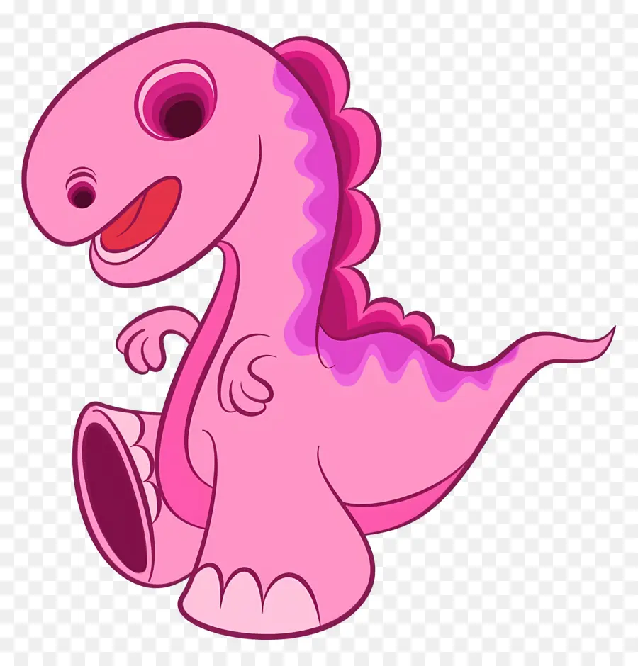 Dinosaurus Kartun，Dinosaurus Merah Muda PNG