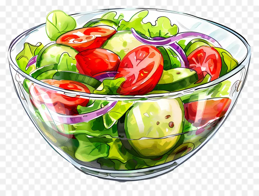 Semangkuk Salad，Salad PNG