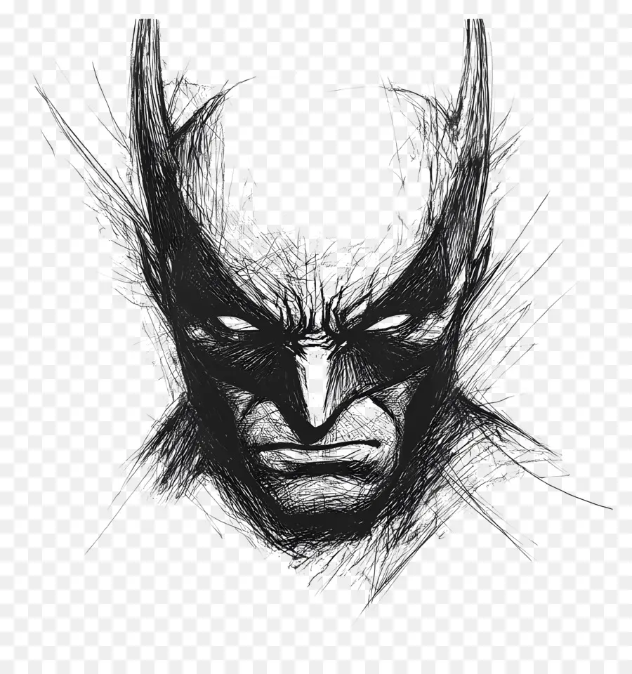 Serigala，Sketsa Batman PNG