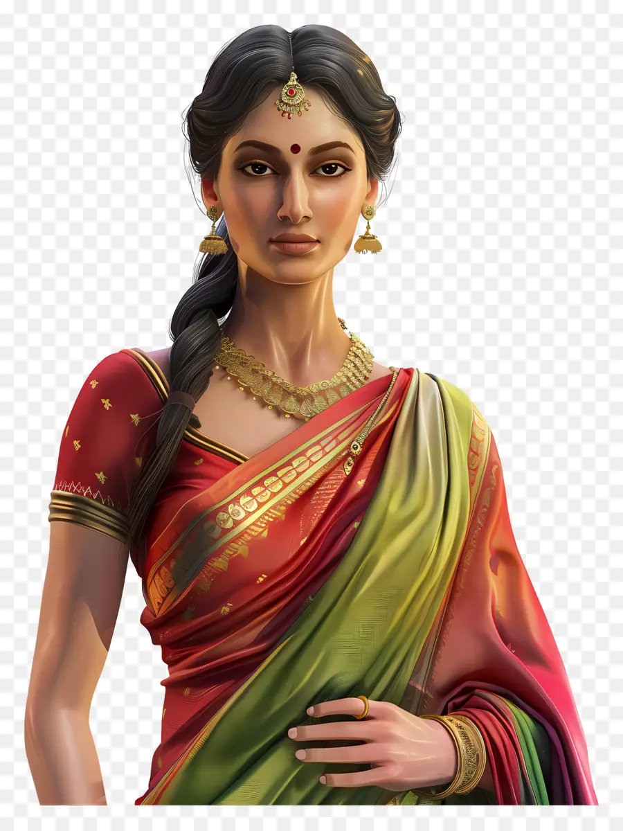 Wanita Dalam Saree，Wanita Berpakaian Tradisional PNG