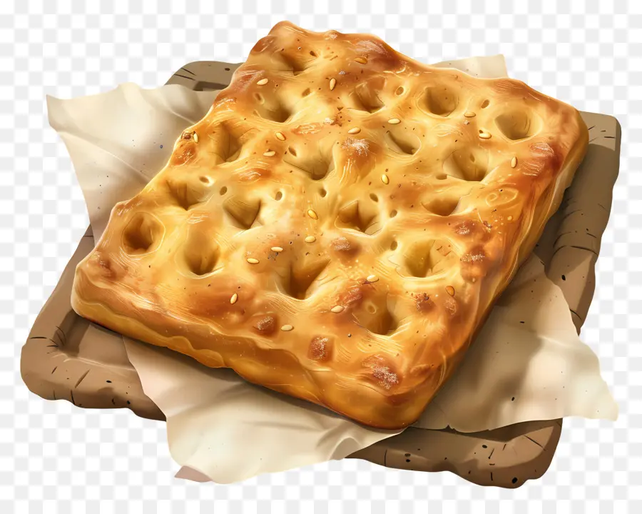 Roti Focaccia，Roti Focaccia Emas PNG