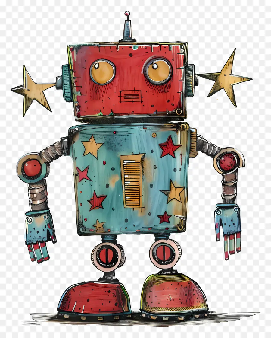 Robot，Berwarna Warni PNG