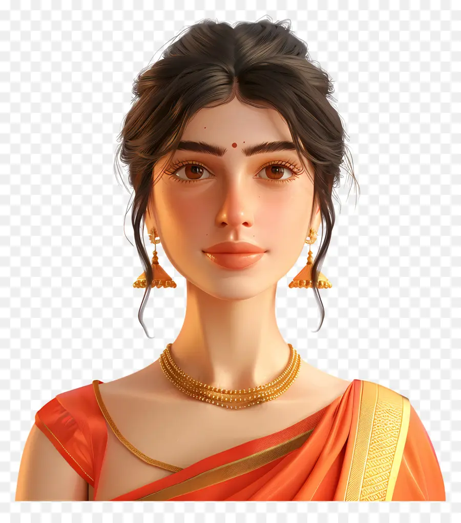 Wanita Dalam Saree，Wanita Elegan PNG