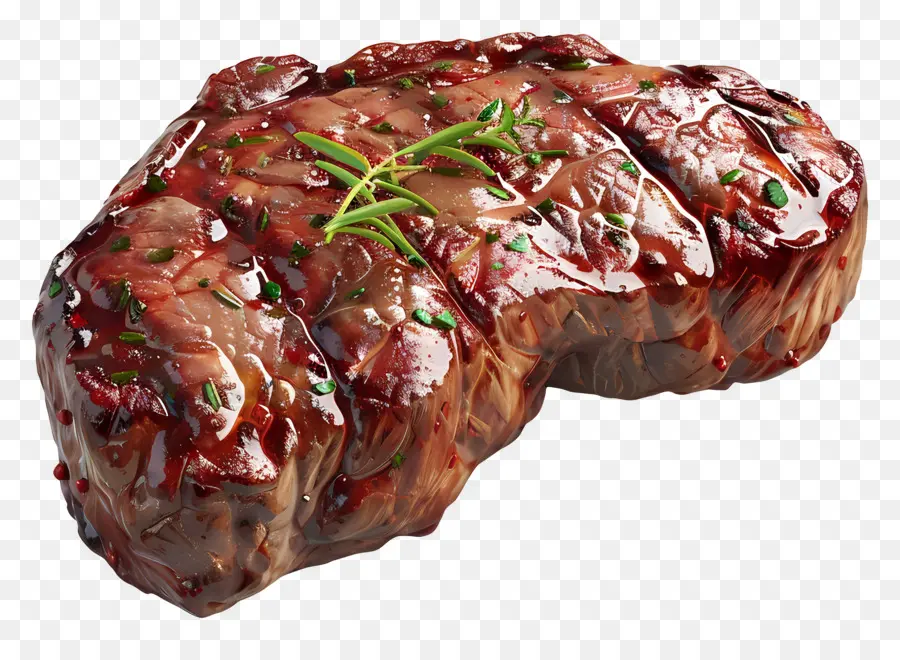 Daging Yang Dimasak，Steak Mentah PNG