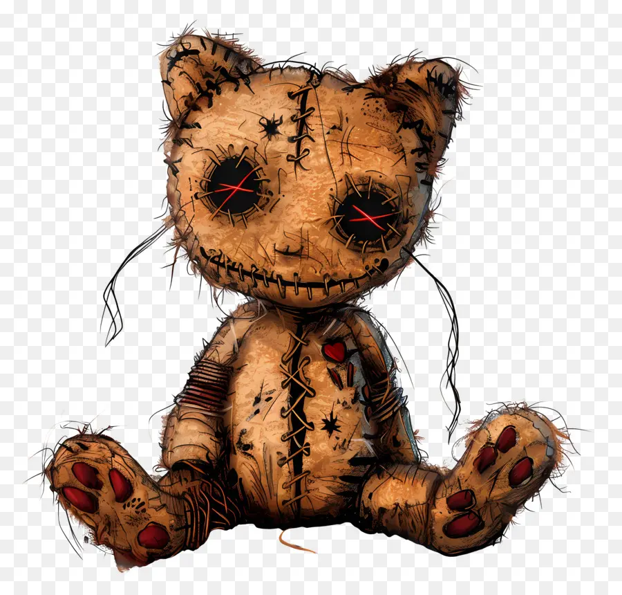 Boneka Voodoo，Boneka Kucing Yang Dijahit PNG