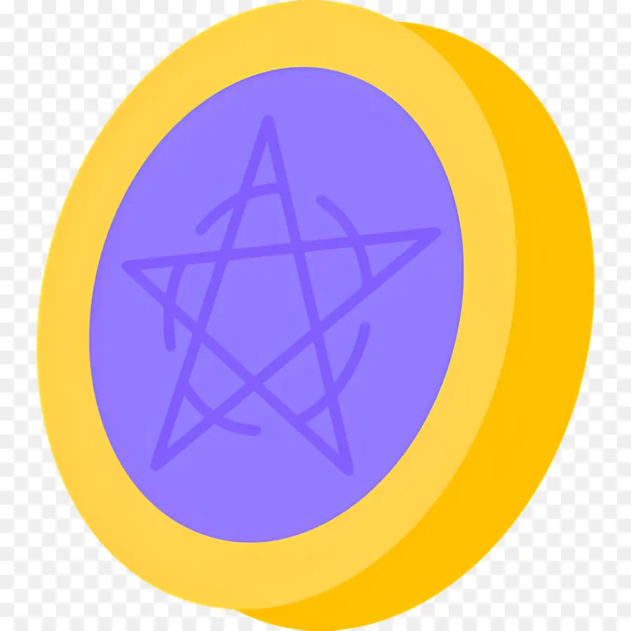 Lingkaran Sihir，Koin Pentagram PNG