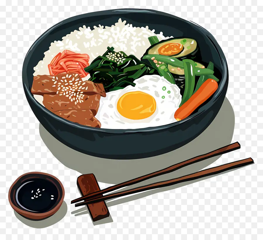 Makanan Korea，Bibimbap PNG