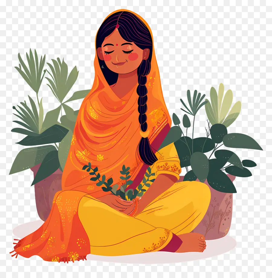 Wanita Punjabi India，Wanita Meditasi PNG