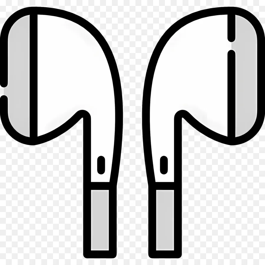 Airpod，Earbud Putih PNG