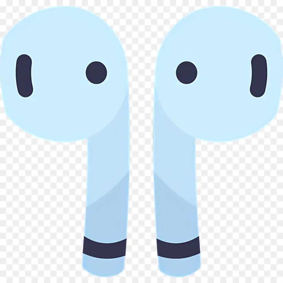 Airpod，Earbud Biru PNG