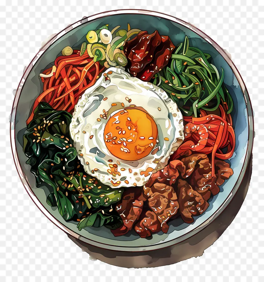 Makanan Korea，Bibimbap PNG