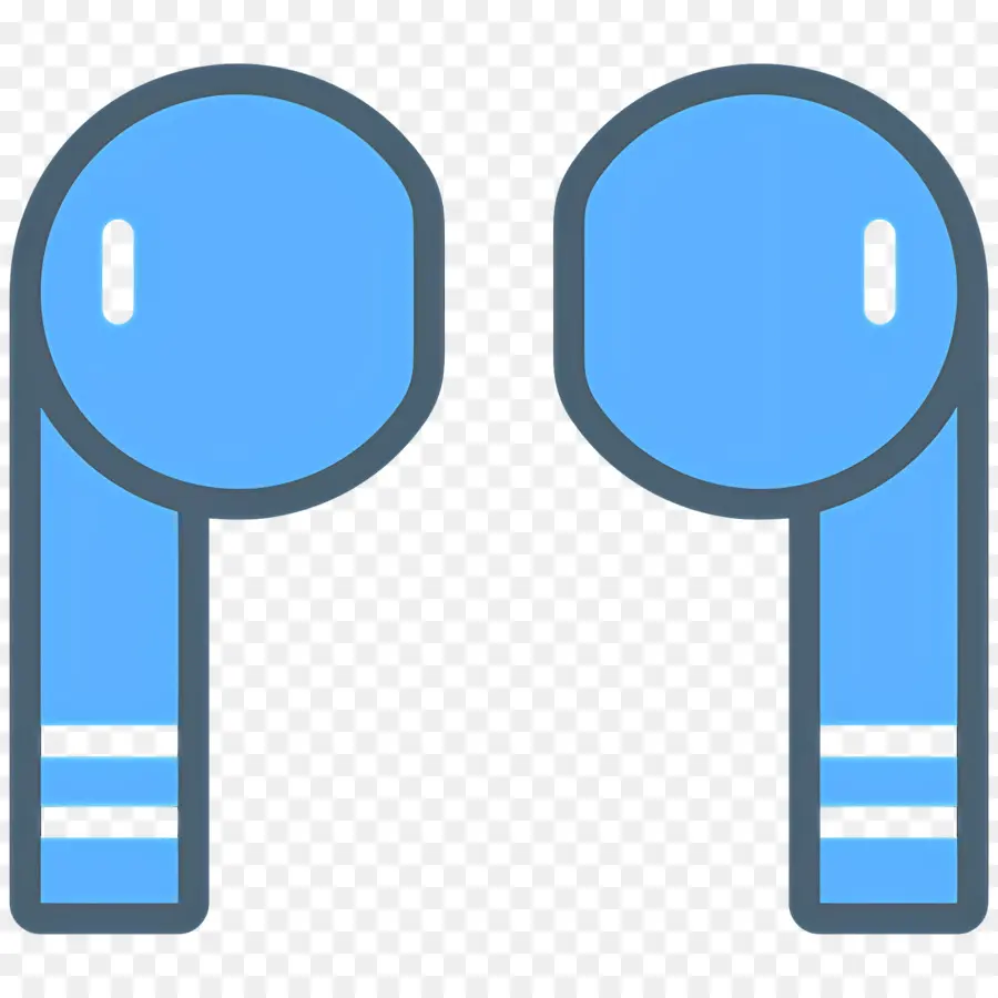 Airpod，Earbud Biru PNG