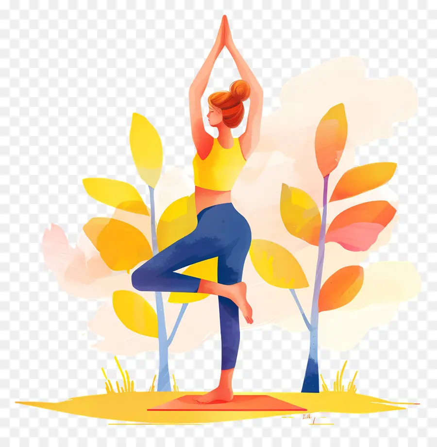 Wanita Melakukan Yoga，Pose Yoga PNG