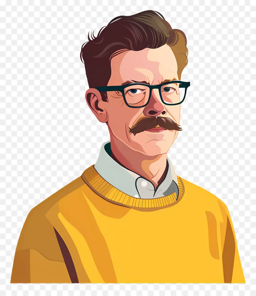 Ned Flanders，Pria Berkacamata PNG