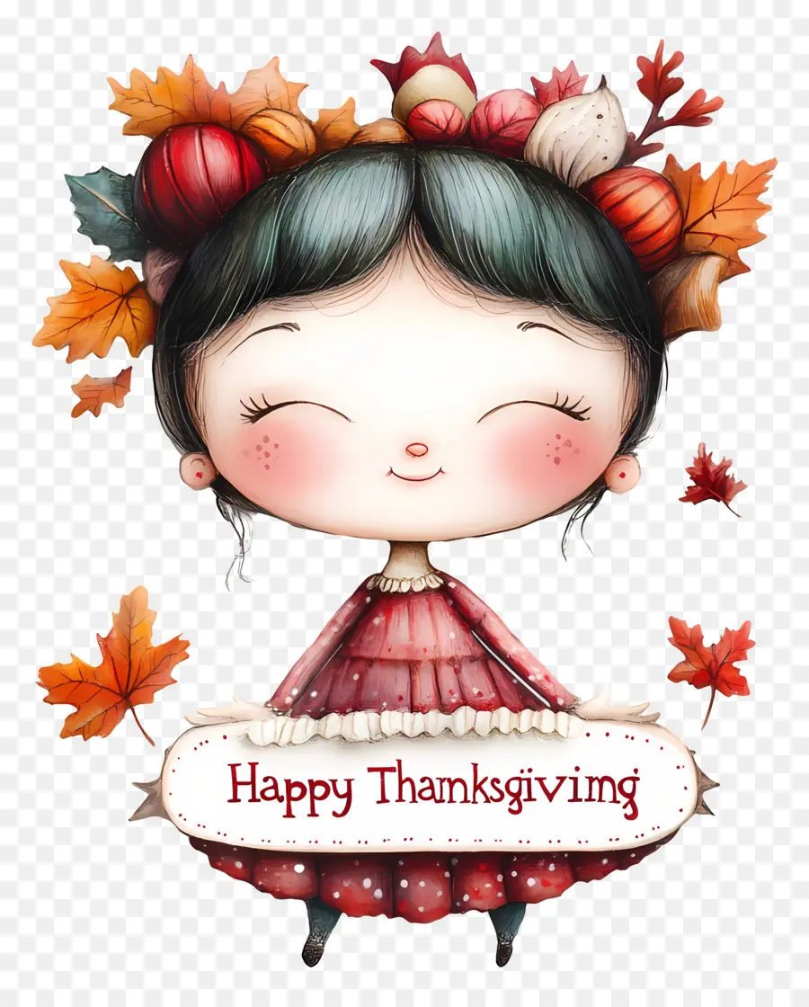 Selamat Hari Thanksgiving，Gadis Syukur PNG