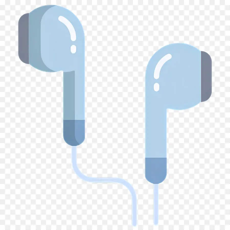 Airpod，Earbud Biru PNG