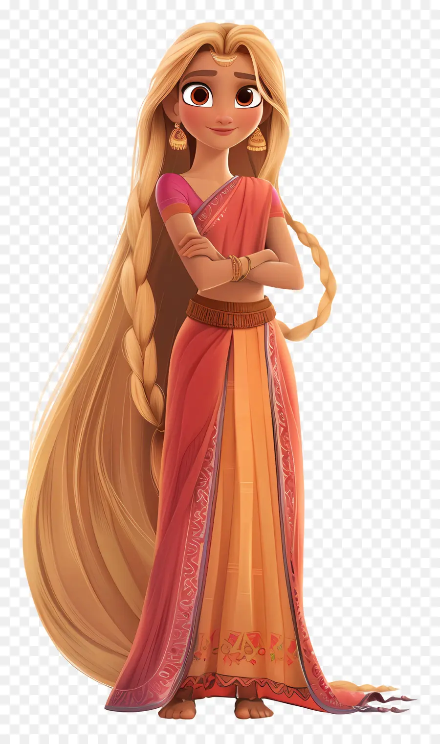 Putri Rapunzel，Gadis Dengan Rambut Panjang PNG