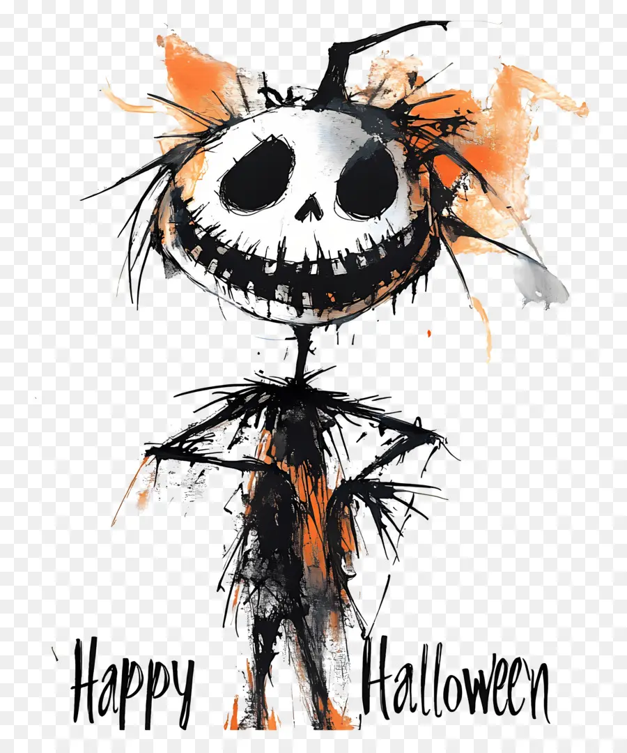 Selamat Halloween，Kerangka Halloween PNG