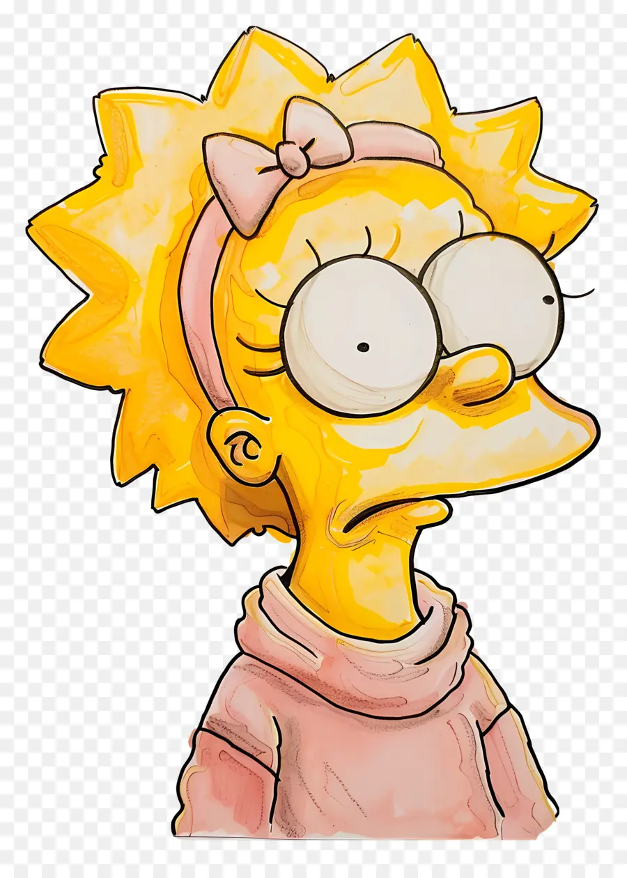 Maggie Simpson，Karakter Kartun Kuning PNG