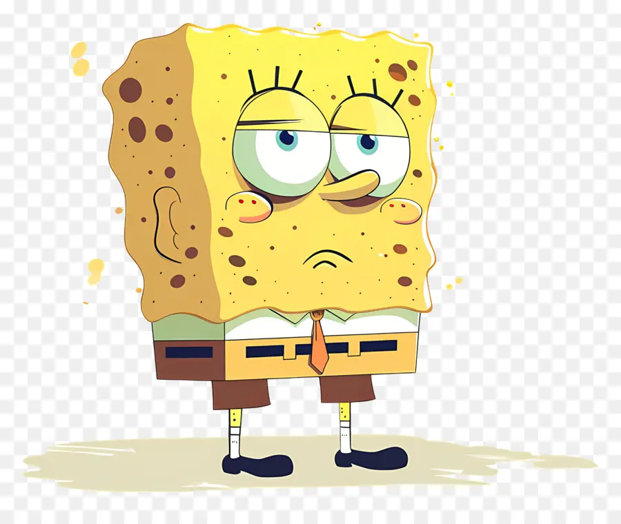 Spongebob Squarepants，Karakter Spons Dengan Ekspresi Lelah PNG