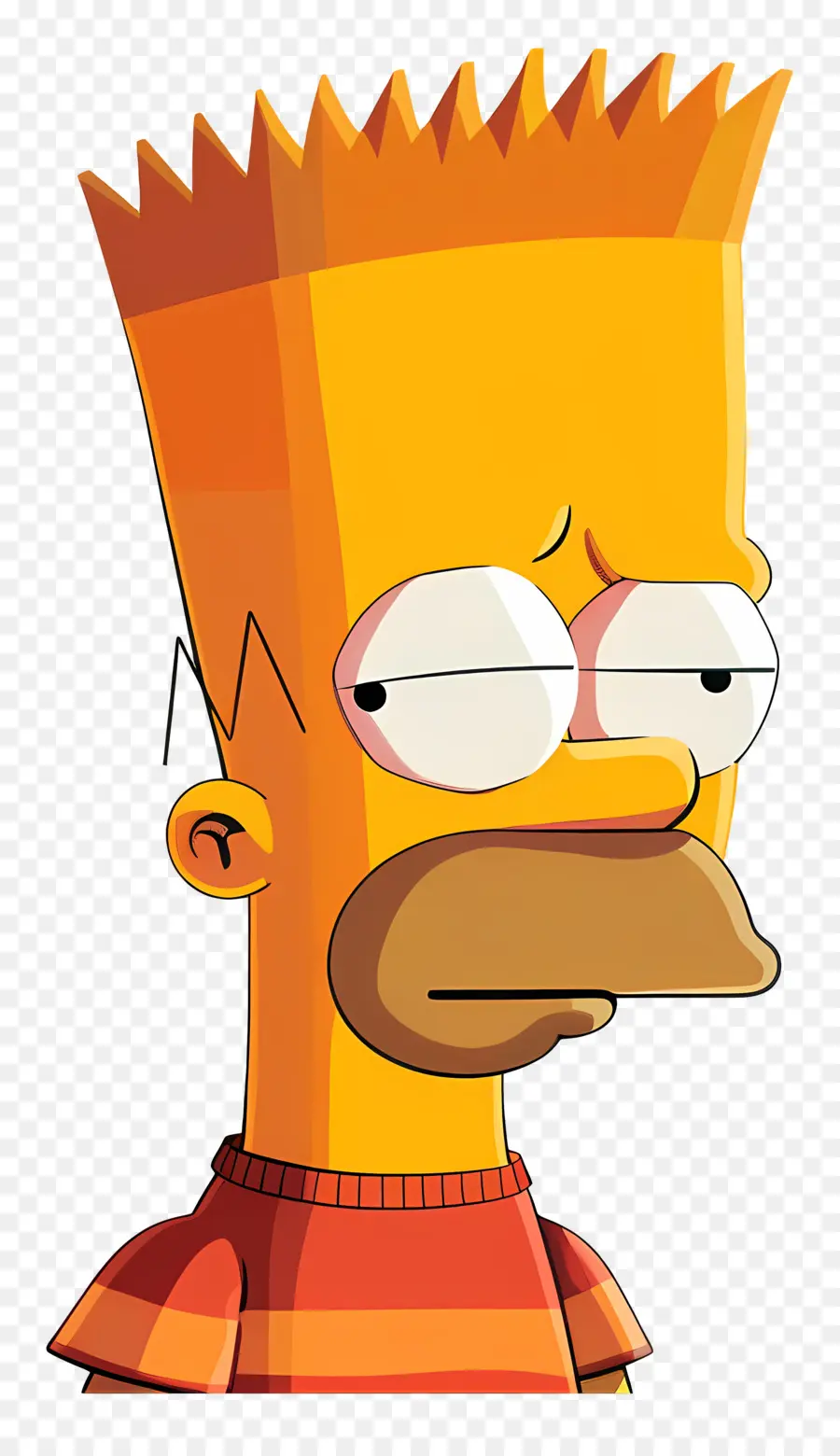 Bart Simpson，Kulit Kuning PNG