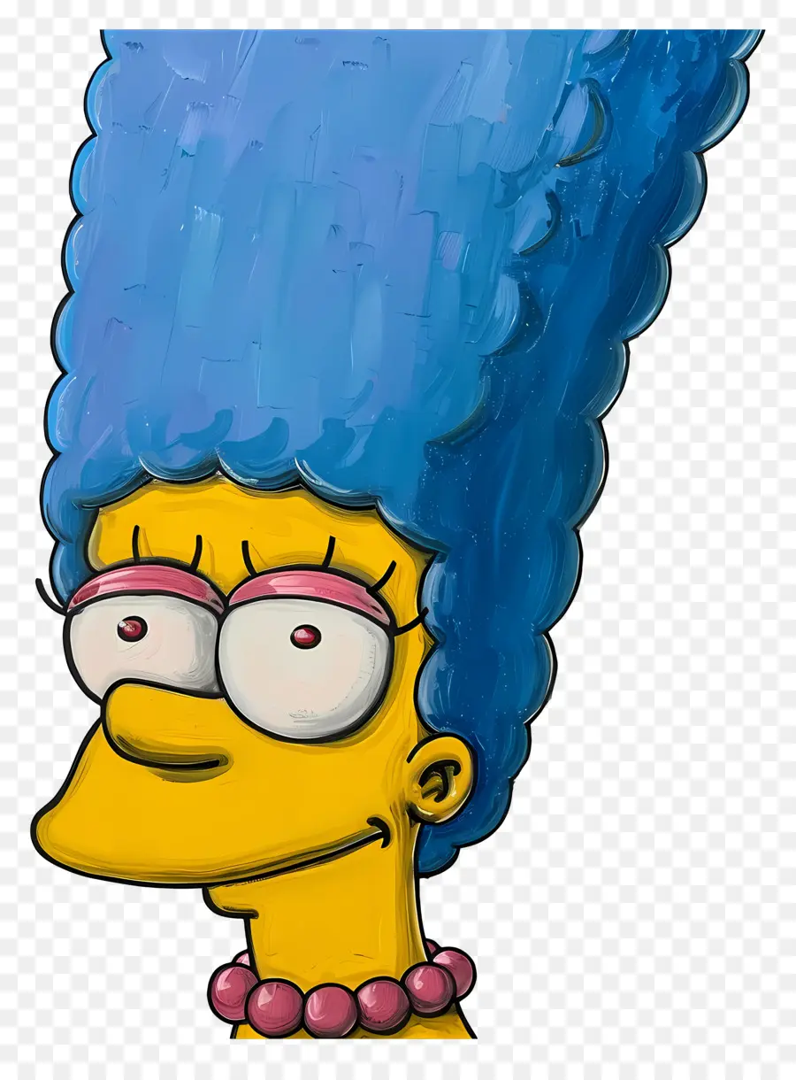 Marge Simpson，Karakter Kartun Berambut Biru PNG