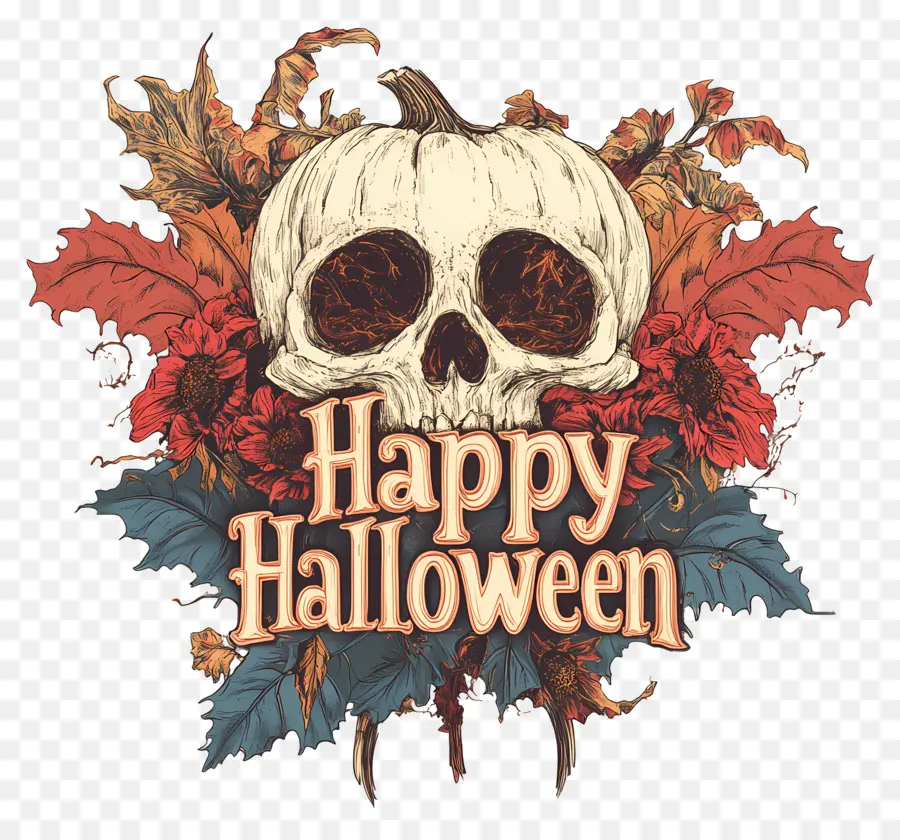 Selamat Halloween，Tengkorak PNG