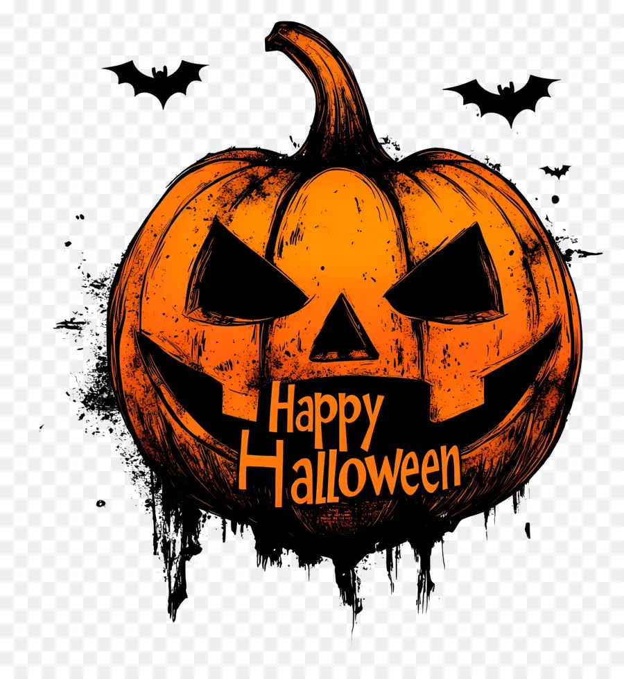 Selamat Halloween，Labu Halloween PNG