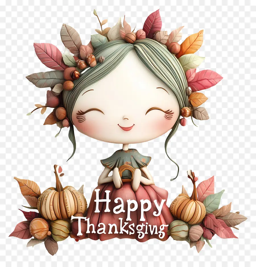 Selamat Hari Thanksgiving，Gadis Syukur PNG