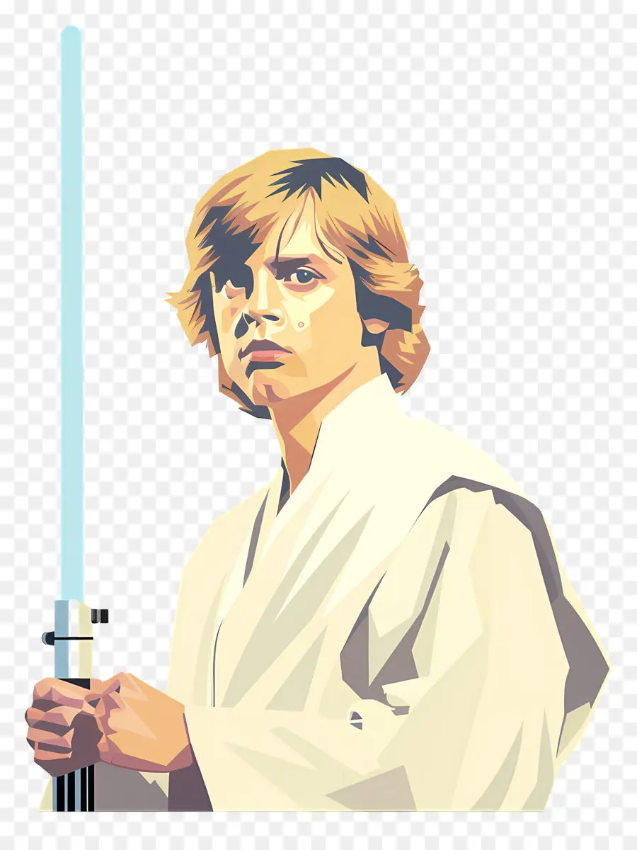 Lukas Skywalker，Pria Dengan Lightsaber PNG