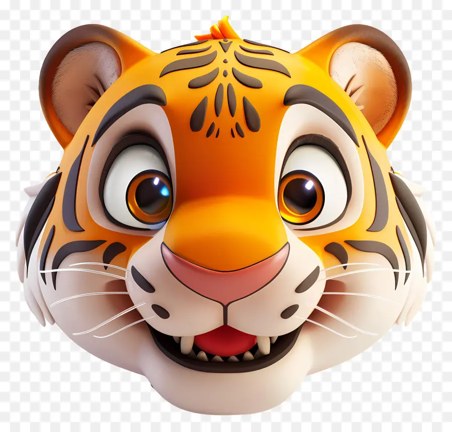 Wajah Harimau，Harimau Kartun PNG