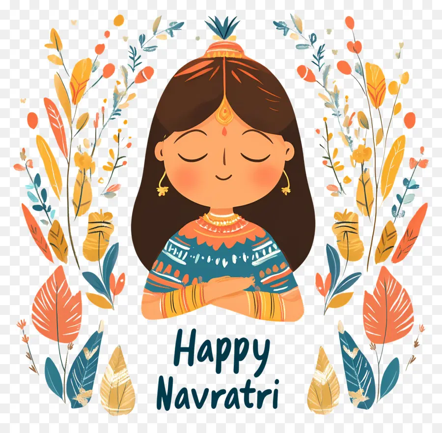 Selamat Navratri，Wanita Meditasi PNG