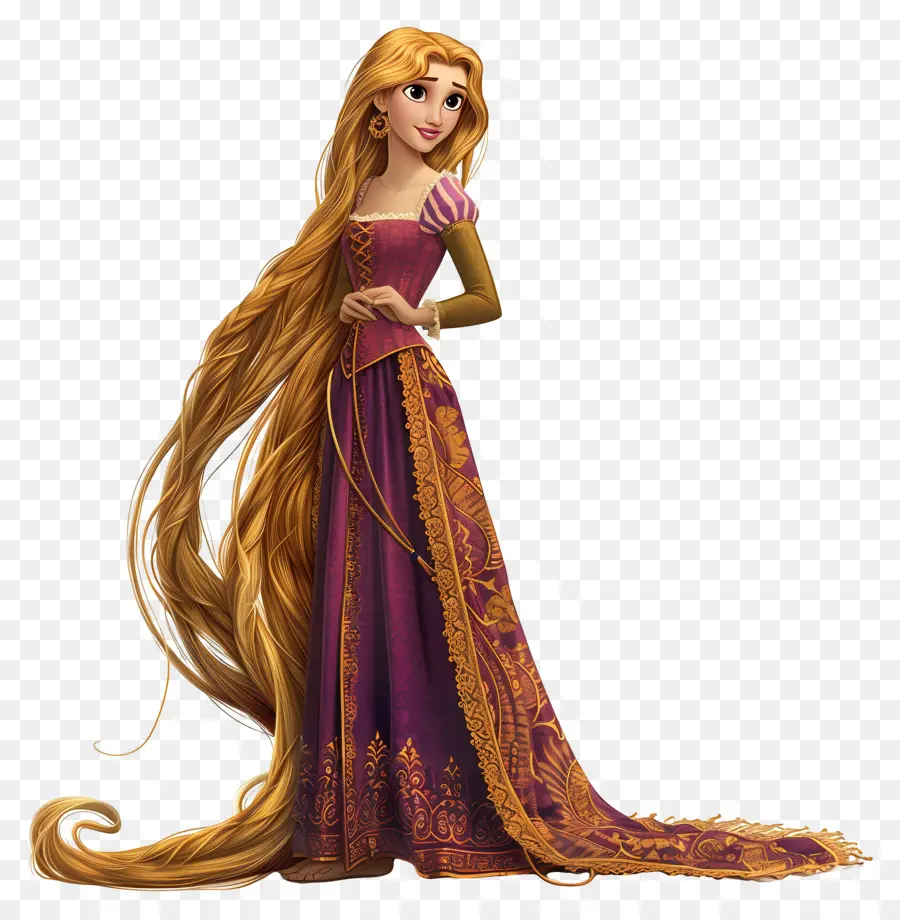 Putri Rapunzel，Putri Dengan Rambut Panjang PNG