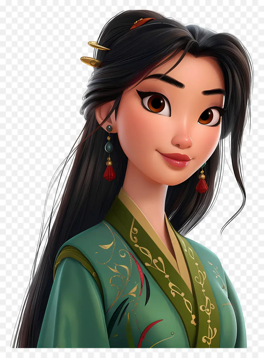 Putri Mulan，Gadis Animasi PNG