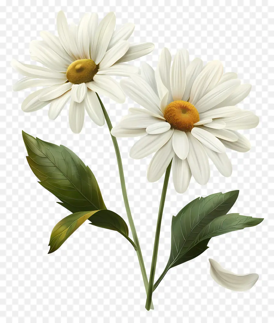 Bunga Daisy Putih，Bunga Aster PNG