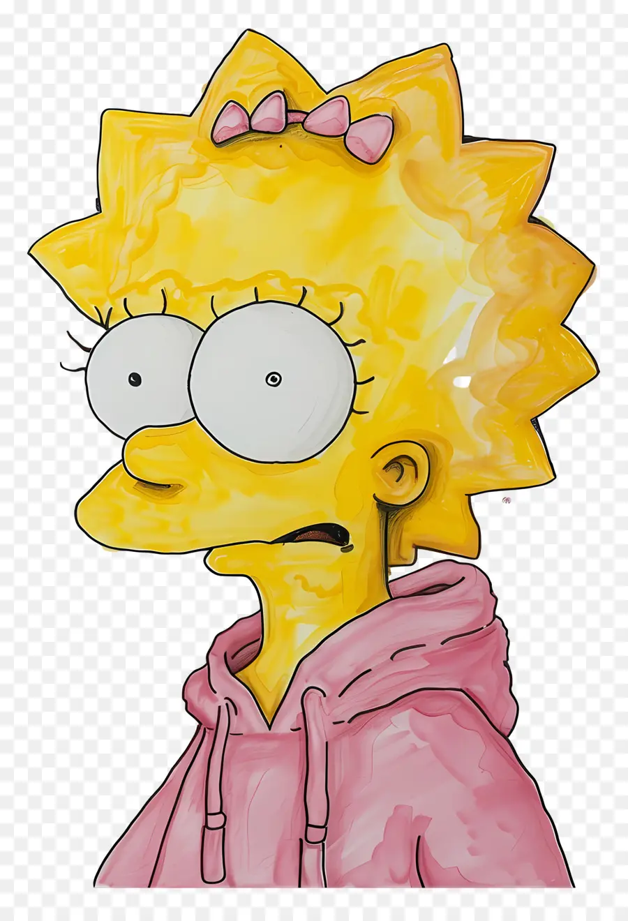 Lisa Simpson，Karakter Kartun Kuning PNG