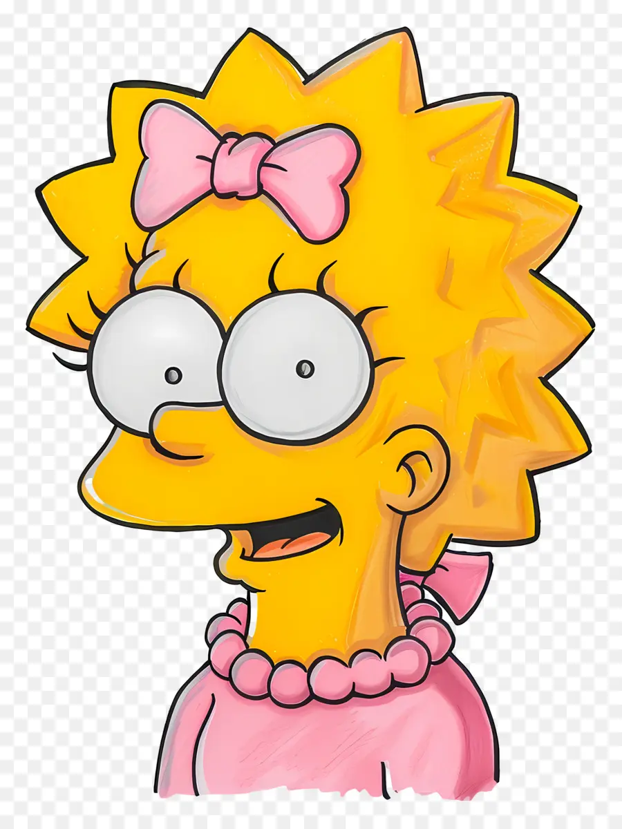 Lisa Simpson，Karakter Kartun Kuning PNG