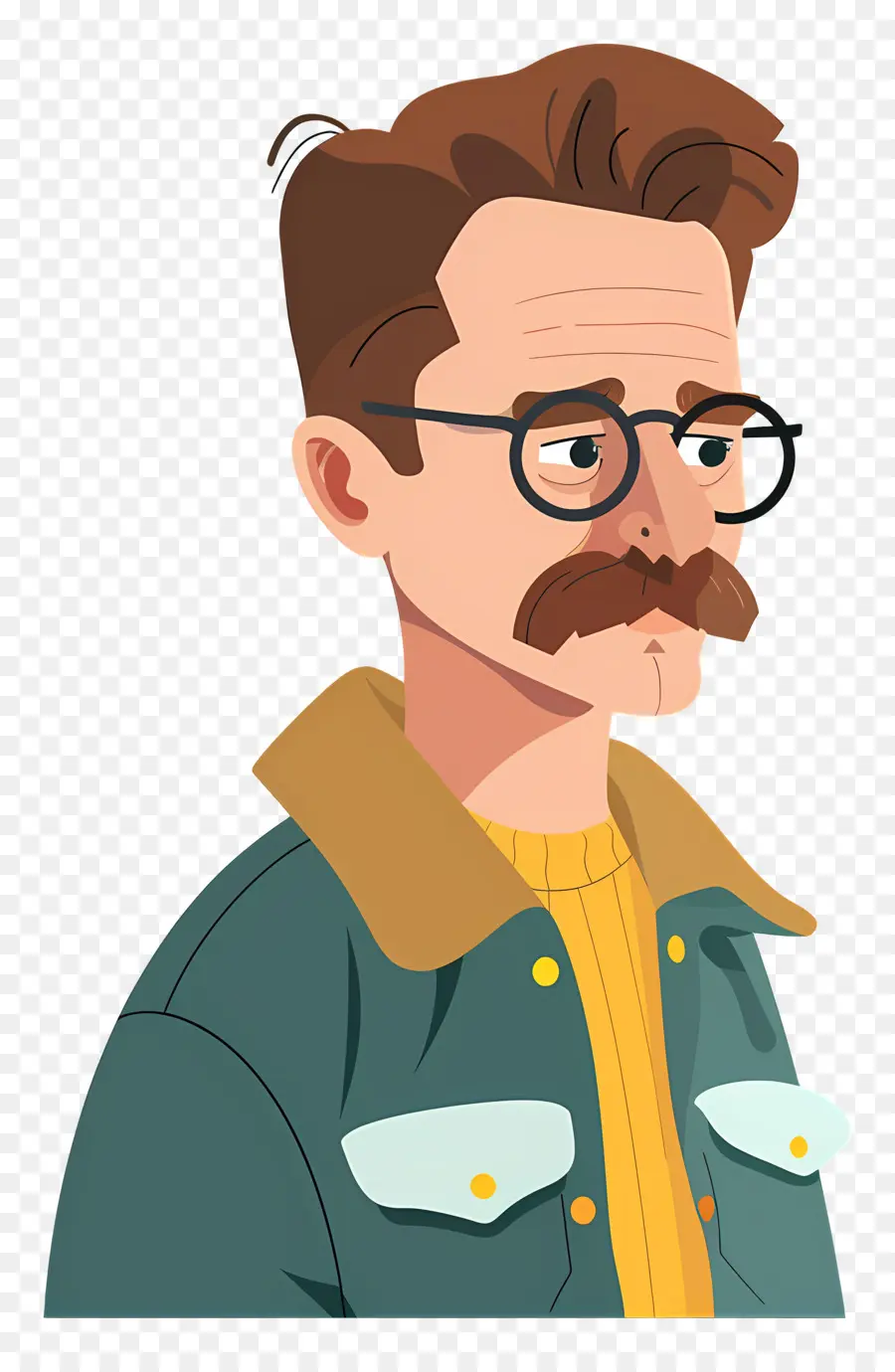 Ned Flanders，Pria Berkacamata PNG